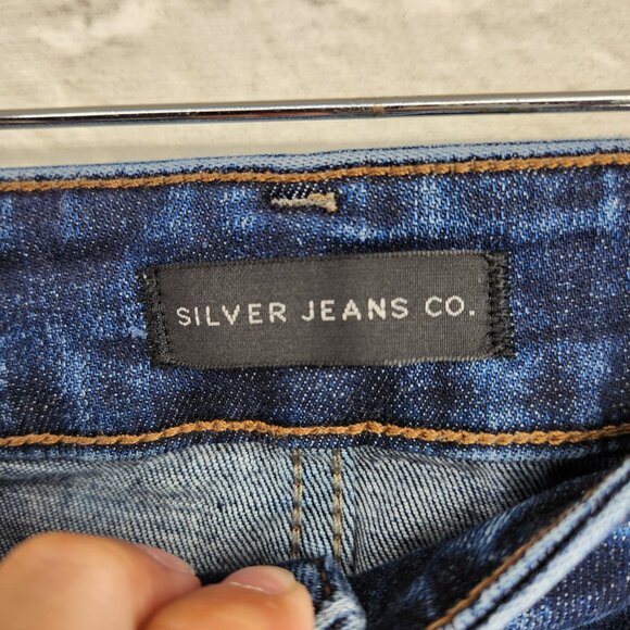 Silver Dark Wash Men's Straight Leg Denim Jeans 44/34 - Picture 4 of 15